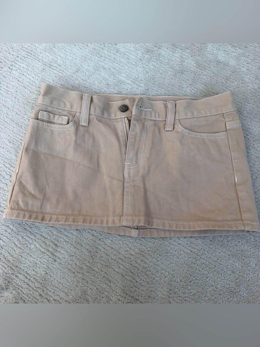 Brandy Melville Beige/Tan Mini Skirt